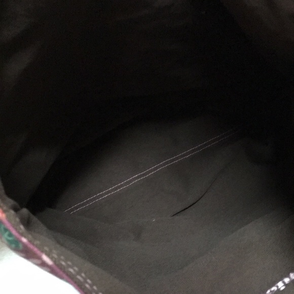 NWT Vintage 90’s Unionbay Canvas Paisley Tote Bag Reversible - Picture 6 of 7